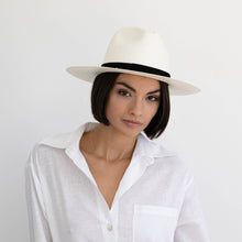 Load image into Gallery viewer, Georgie Panama hat - White