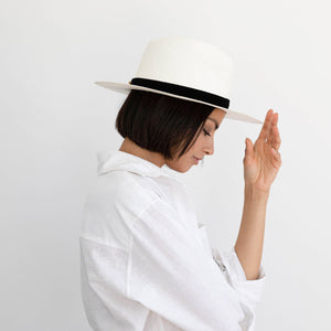 Georgie Panama hat - White