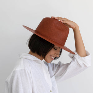 Arabella Panama hat - Paprika
